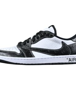 Air Jordan Retro 1 LV TRAVIS SCOTT Cactus Jack Low "Panda Monograma" Louis Vuitton Negro Blanco