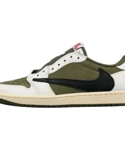 Travis Scott x Jordan Air Jordan 1 Low “Medium Olive” Verde Blanco