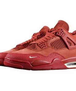 Nigel Sylvester x Air Jordan Retro 4 SP "Brick By Brick Bike 4 Triple Red Suede" Roja