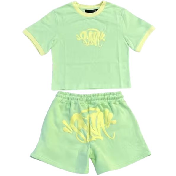 Conjunto SYNA WORLD Verano Mujer Polera-Short ALGODÓN "Celeste" + ACCESORIOS. - Imagen 2