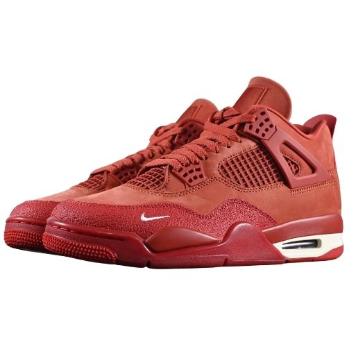 Nigel Sylvester x Air Jordan Retro 4 SP "Brick By Brick Bike 4 Triple Red Suede" Roja