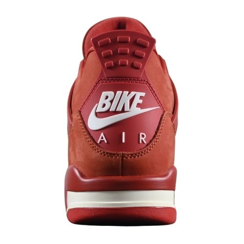 Nigel Sylvester x Air Jordan Retro 4 SP "Brick By Brick Bike 4 Triple Red Suede" Roja - Imagen 2