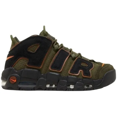 Nike Air More UPTEMPO "Cargo Khak" Verde Naranja - Imagen 2