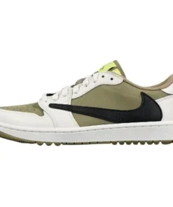 Nike Air Jordan 1 Retro Low Golf Travis Scott ”Neutral Olive” Verde Blanco