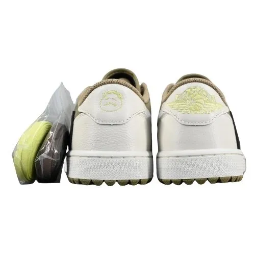Nike Air Jordan 1 Retro Low Golf Travis Scott ”Neutral Olive” Verde Blanco - Imagen 2