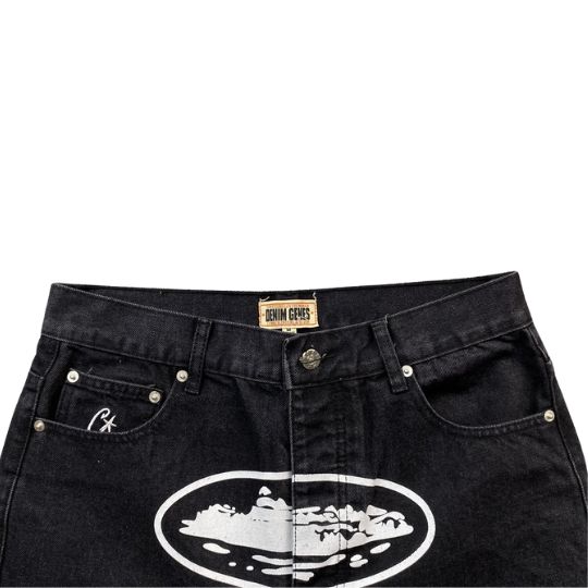 Short Pantalón Corto CORTEIZ NAVY "Blue-Black" JEANS. - Imagen 4
