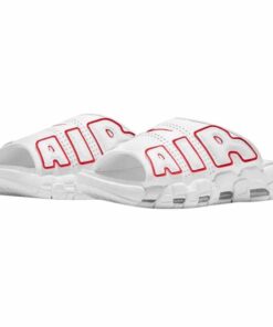 Sandalias Chalas UPTEMPO x NIKE Slide - "Blancas/Rojo" + CAJA