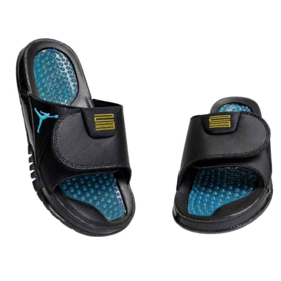Sandalias Chalas NIKE JORDAN - "Negro/Celeste" + CAJA - Imagen 2
