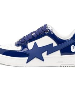 A Bathing Ape Bape Sta OS #3 M2 "Charol Azul Marino y Blanco"