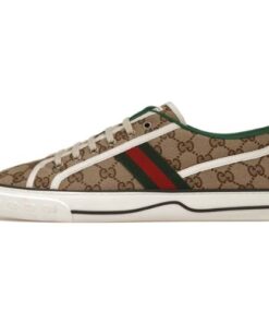Zapatillas Gucci Tennis 1977 GG "Beige Café" + CAJA