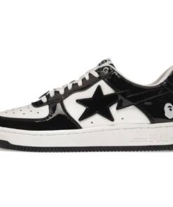 A Bathing Ape Bape Sta Low "Black Patent" Blanco Negro