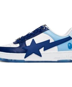 A Bathing Ape Bape Sta OS "Blanco y Azul" "Piel De Becerro"