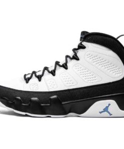 Air Jordan Retro 9 "University Blue" Blanco Negro y Azul Universitario