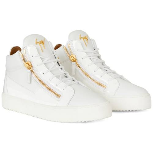 Giuseppe Zanotti Kriss mid-top Charol Blanco - Imagen 2