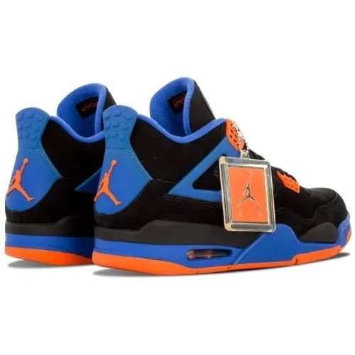 Air Jordan Retro 4 "Cavs" Negro Morado Naranja - Imagen 2