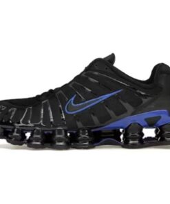 Nike Shox TL men's shoe in black with blue accents