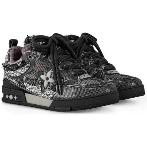 LOUIS VUITTON LV " Swarovski Monogram TRAINER-SKATE SK8" BLACK - Imagen 2