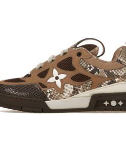LOUIS VUITTON LV "TRAINER-SKATE SK8" Cafe Piel De Serpiente
