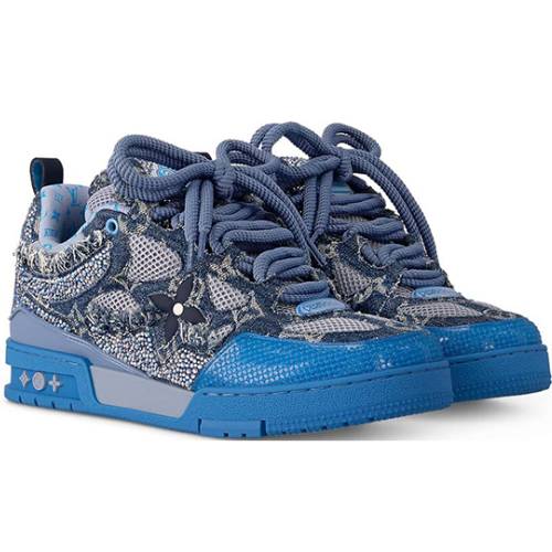 LOUIS VUITTON LV " Swarovski Monogram TRAINER-SKATE SK8" BLUE - Imagen 2
